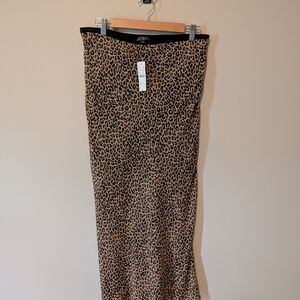 J. Crew Tan and Brown Maxi Pencil Skirt